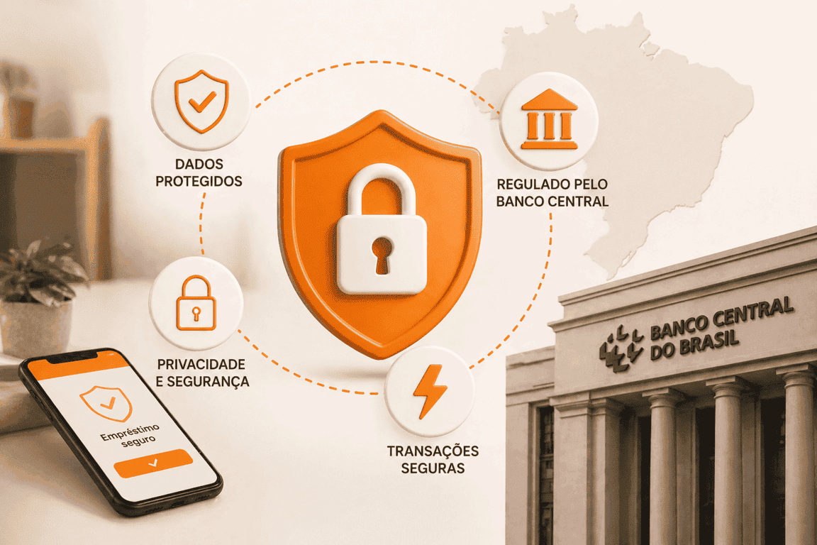 Sistema de segurança em empréstimo pessoal online com regulação do Banco Central